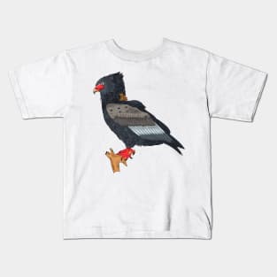 Bateleur Eagle illustration Kids T-Shirt